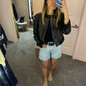 Khaite Otten cropped bomber jacket size 10 NWT